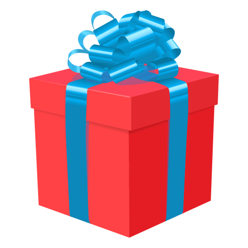 regalos red gift box blue bow icon transparent png 3